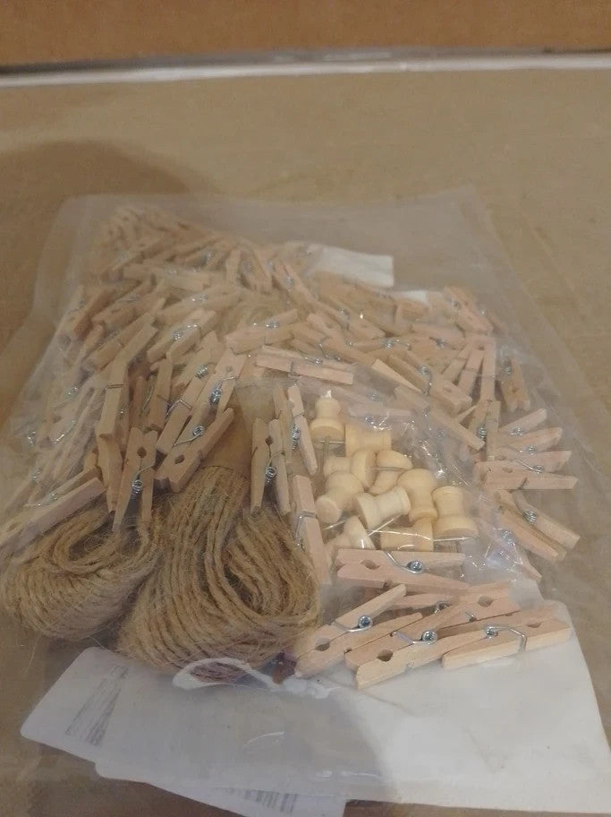 Gzcxq Photo Clips Pegs Wooden With Stainless Steel Springs Natural New