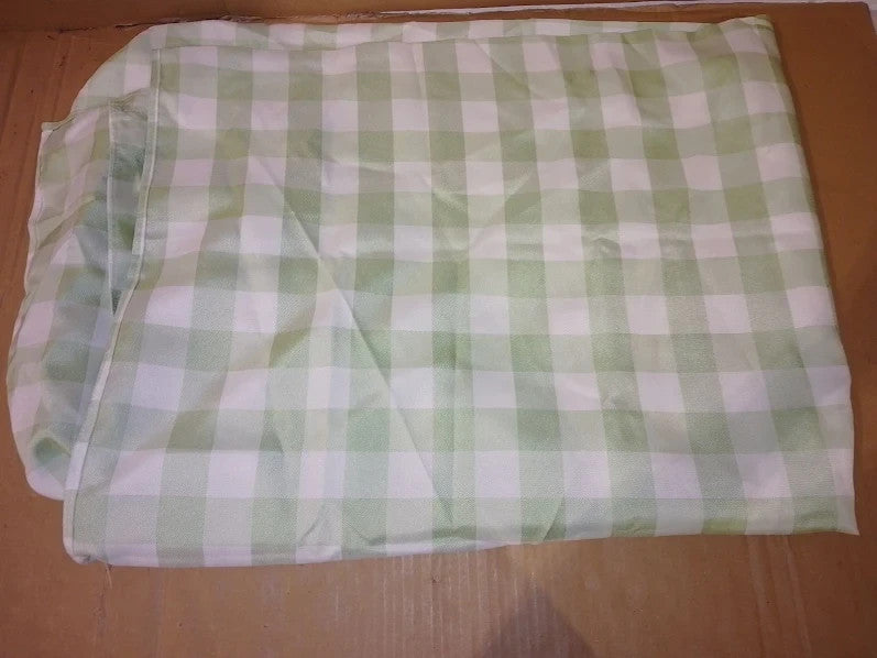 Kesfey Light Green Gingham Tablecloths Polyester 140x200cm Rectangle Checkered