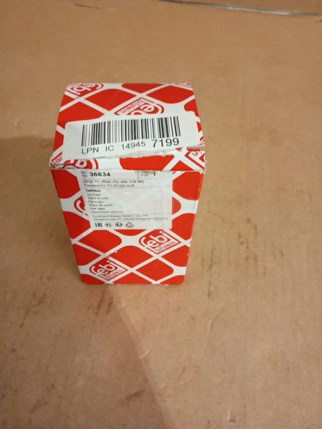 Febi Bilstein 36634 Oil Filter For Car Replacement Part 11.7x6.6x6.6cm