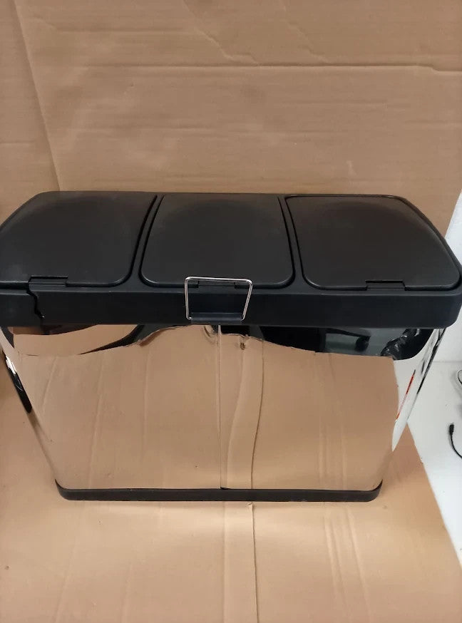 Habitat Triple Compartment Recycling Bin 45 Litre Kitchen Waste Storage Design