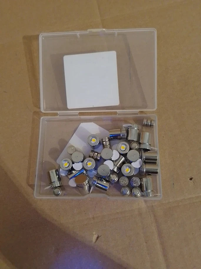 Miniature LED Lights Mini Warm White Micro Extra Battery Tiny Dollhouse New