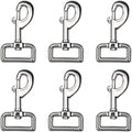Xihuimay 6 Pieces Single Ended Clips Bolt Snap Hook 59mm Spring Silver New