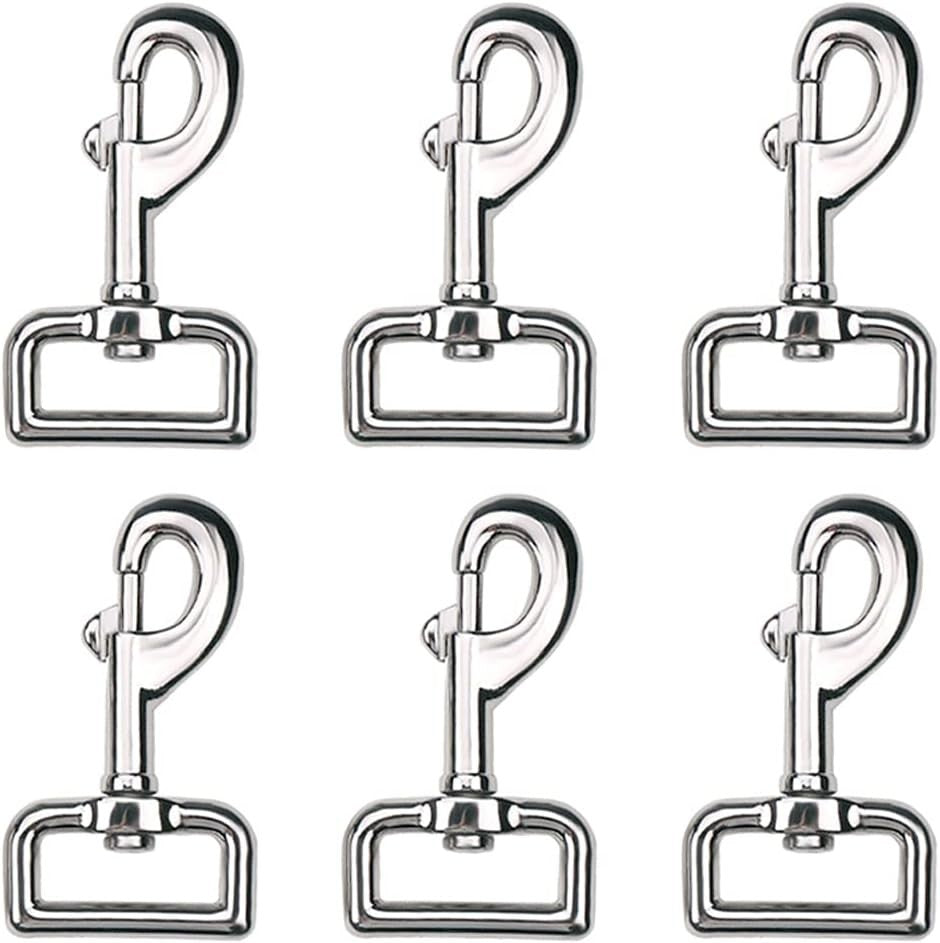 Xihuimay 6 Pieces Single Ended Clips Bolt Snap Hook 59mm Spring Silver New