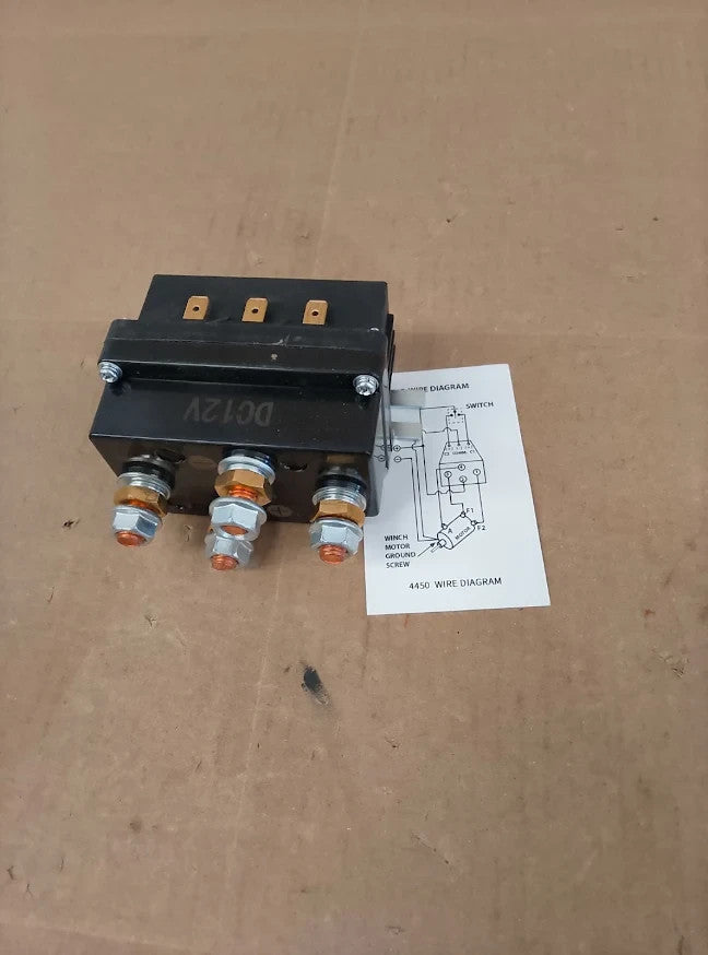 QWORK 12V 500A Winch Solenoid Relay Contactor  ATV UTV 8000 15000lb Design