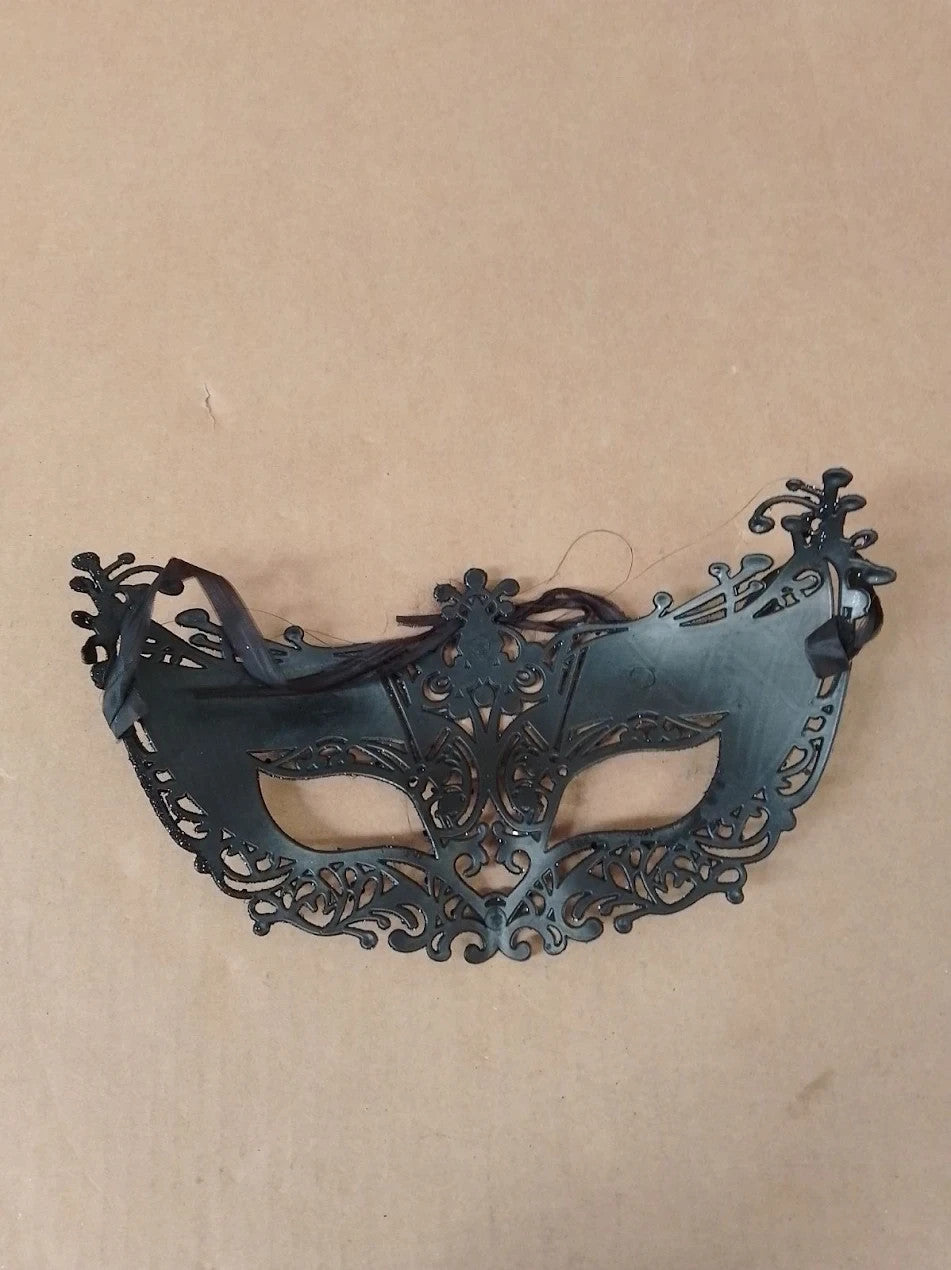 Allsorts Venetian Black Filigree Masquerade Ball Mask Party Fancy Dress Black