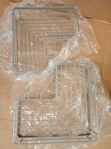 Yazoni Corner Shower Caddy No Drilling Adhesive Shelf 7.87x7.8x2.76in New