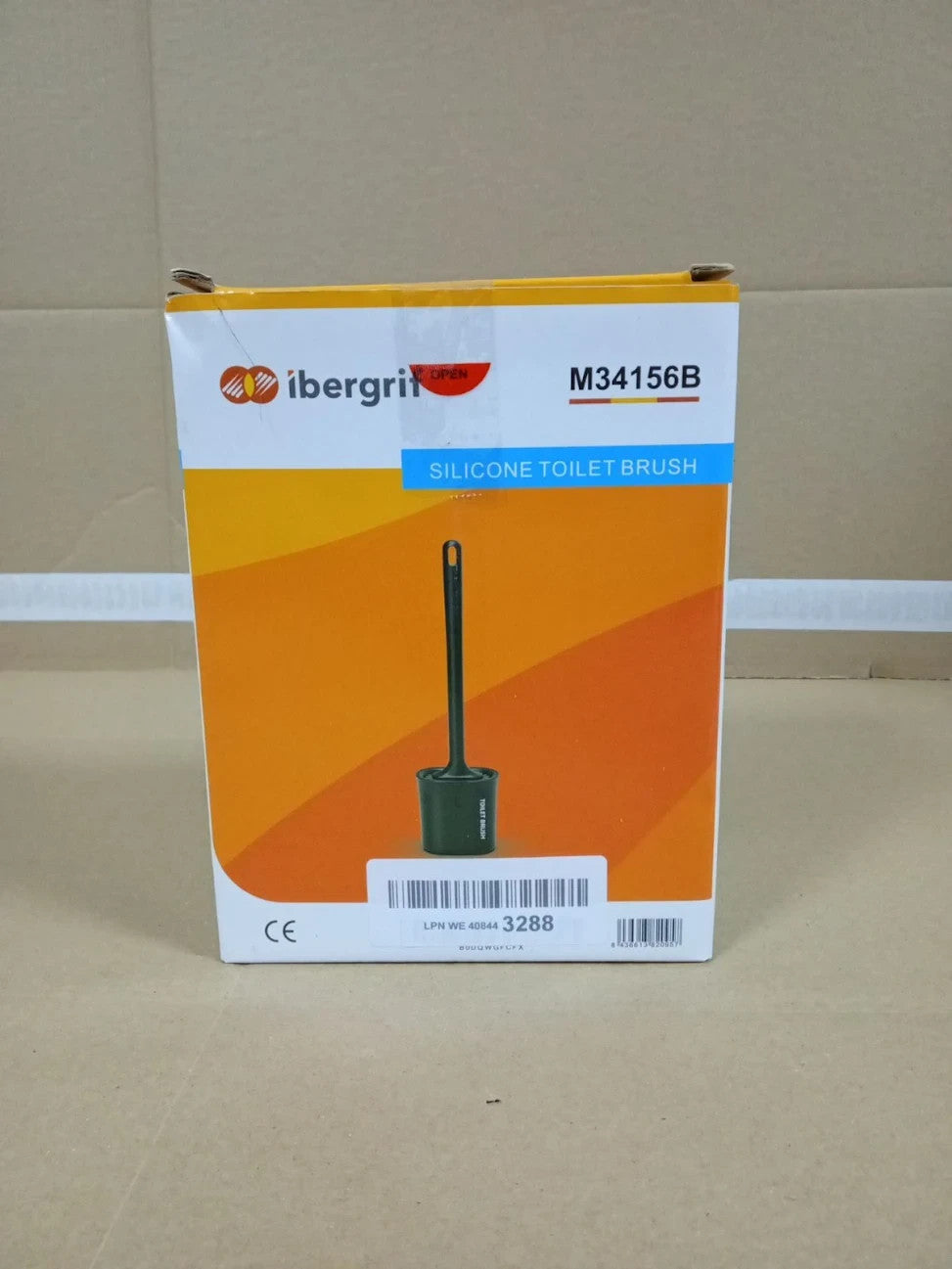 Ibergrif M34156B Black Silicone Toilet Brushes & Holders Cleaner Brush 360°