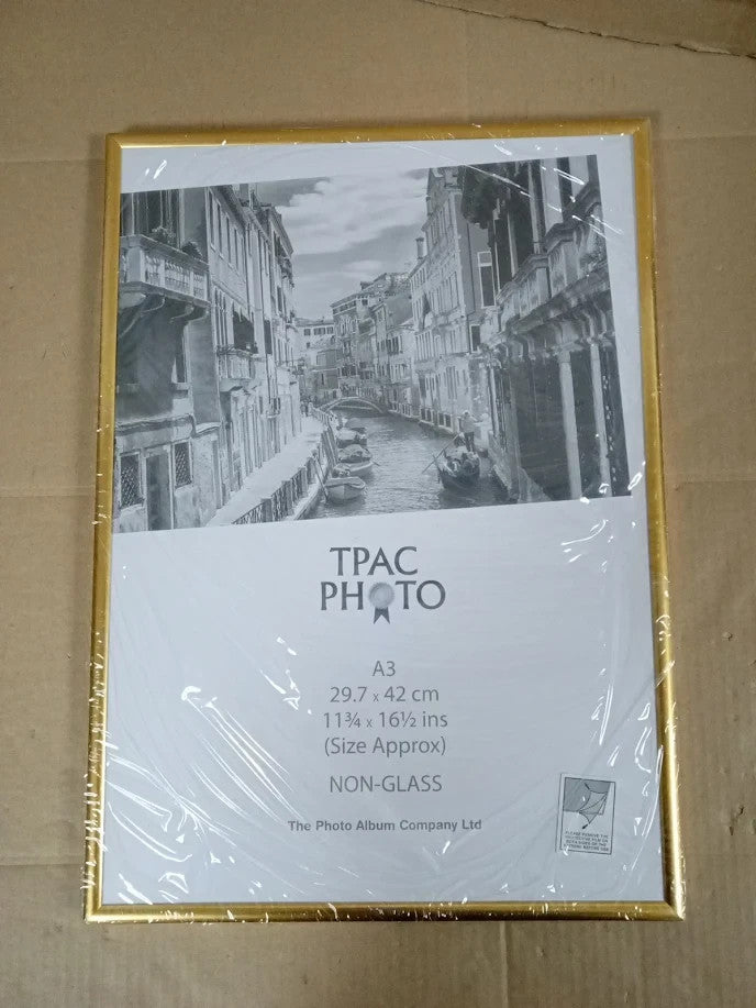 Hampton Frame A3 Gold Backloader Photo Acrylic Non Glass A3MARGLD Wall Mount New