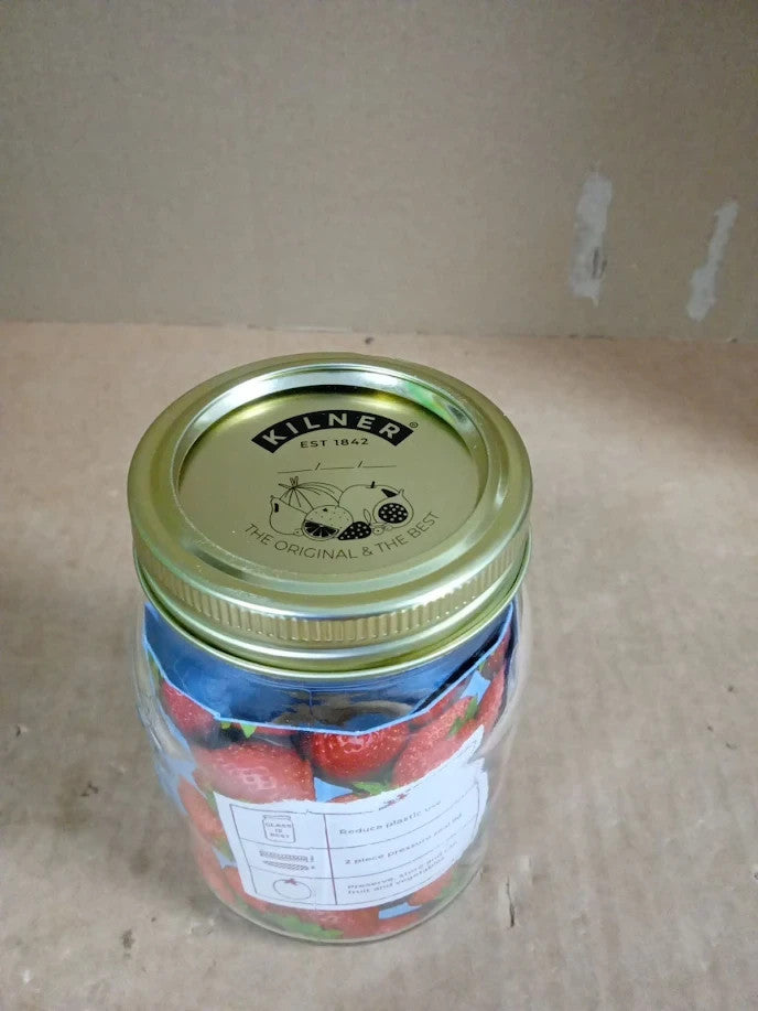 Kilner 0.5L  Lid Preservation Jar Round Glass Screw Top Storage Jam Chutney