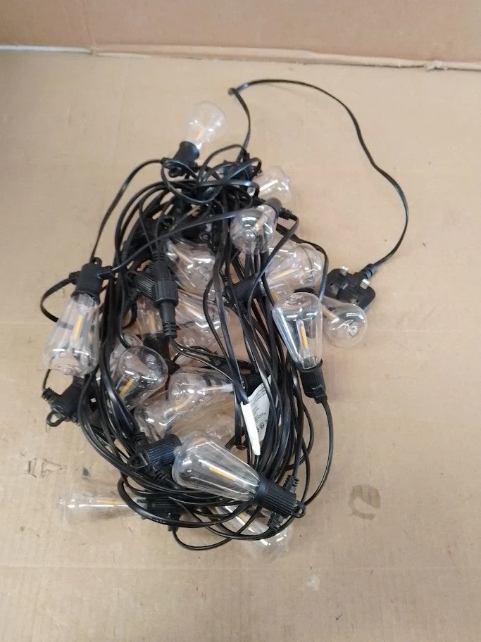Kawaya Outdoor String Lights Mains Powered 15m LED Garden Festoon Lights