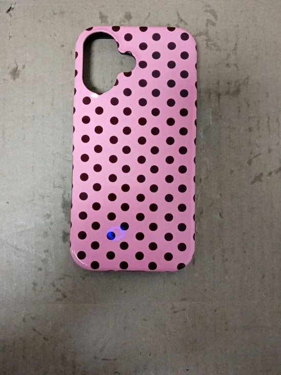 Pink Brown Polka Dot Boho Vintage Aesthetic Girly Dotted Case iPhone 16 New