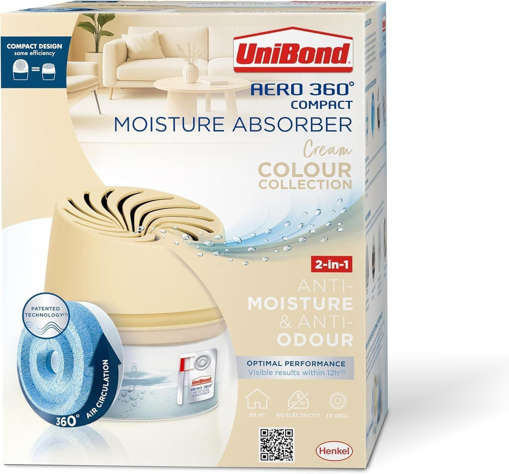 UniBond Aero 360 Compact Moisture Absorber Colour Collection Cream New