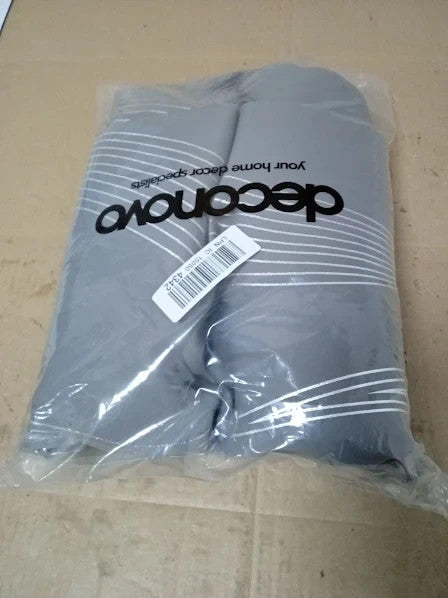 Deconovo Grey Blackout Curtains Silver Wave Line Foil 182.9Lx116.8cm New