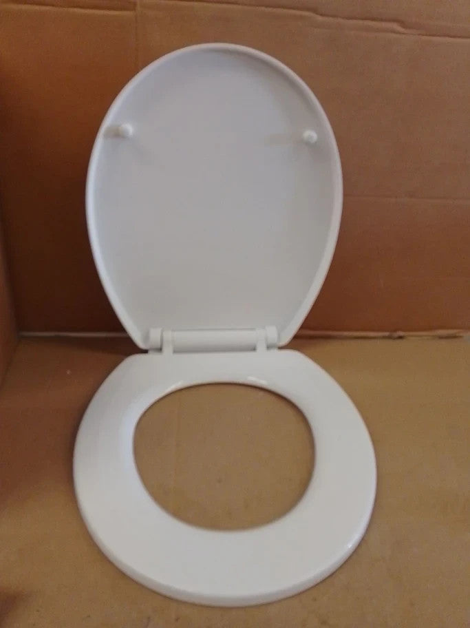 Ram White Soft Close Toilet Seat With Quick Release Easy Clean Adjustable Hinges
