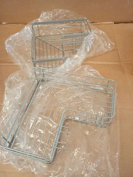 Yazoni Corner Shower Caddy No Drilling Adhesive Shelf 7.87x7.8x2.76in New