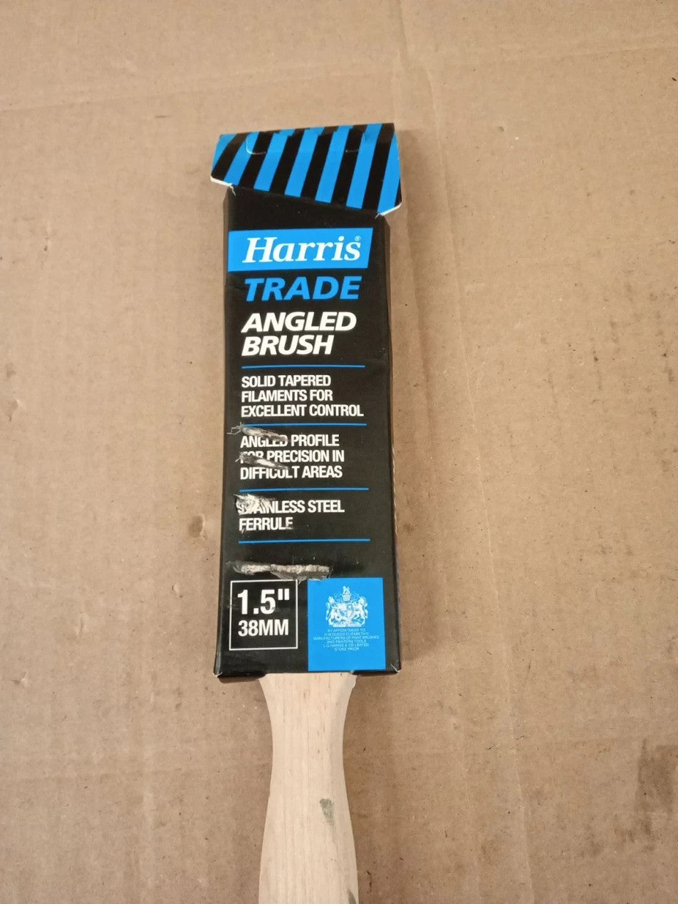 Harris Trade Angled Sash Brush 1.5in Large 1 Piece Natural Wood HRINT34911S