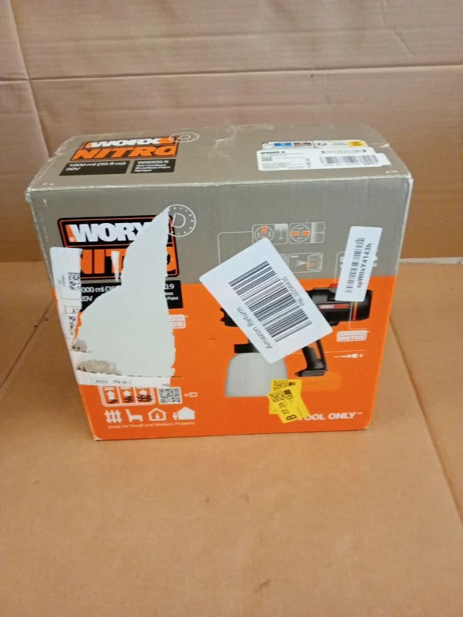 Worx WX020.9 18V 20V MAX Cordless HVLP Paint Sprayer Tool Only Black