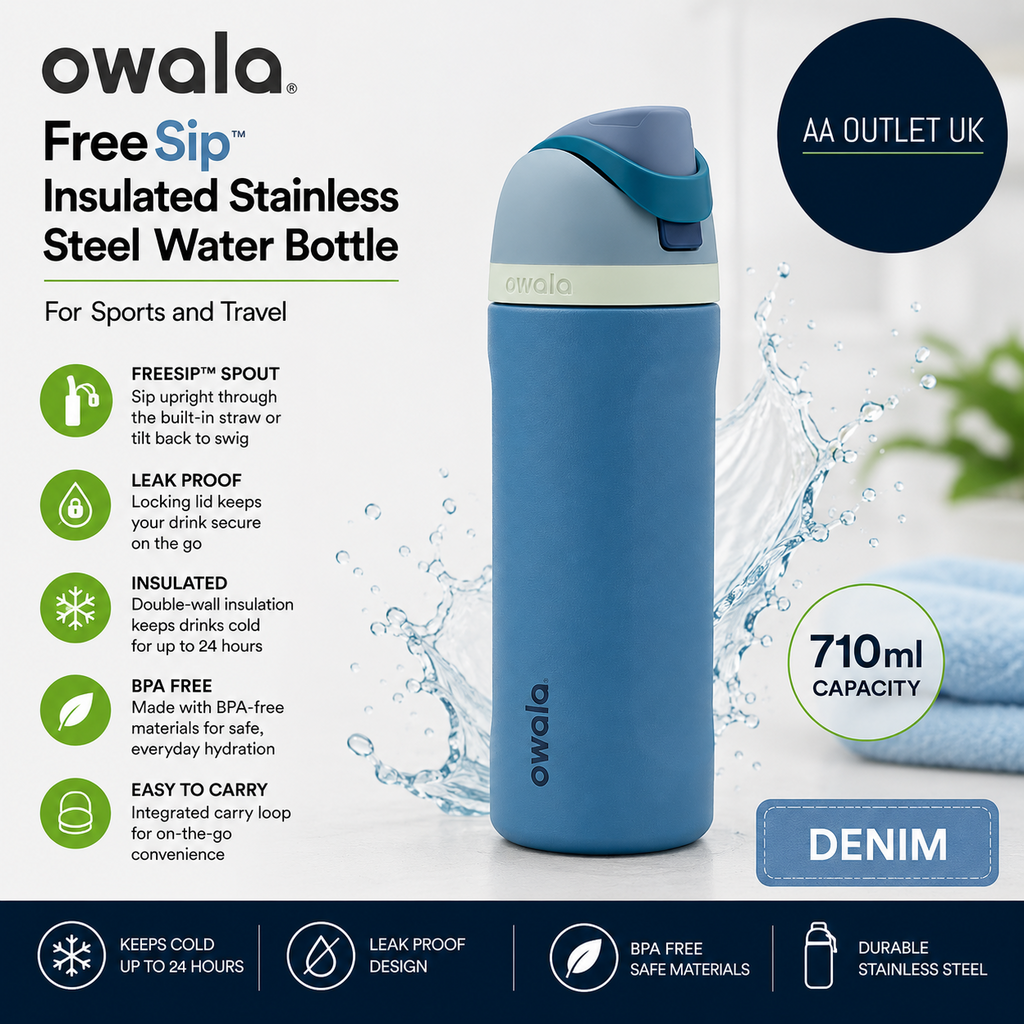 Owala FreeSip Insulated Stainless Steel Water Bottle With Straw Sports Travel