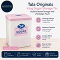 Tala Originals Metal Pink Cream Nostalgic Design Storage Tin Holds Full Bag