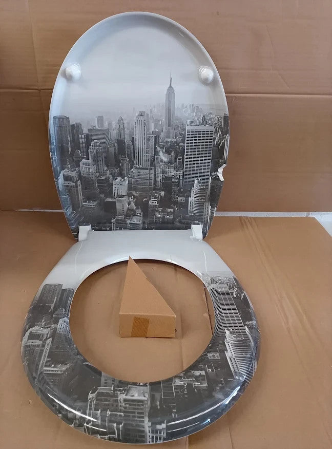 Argos Home New York City Photographic Toilet Seat Bathroom WC Replacement New