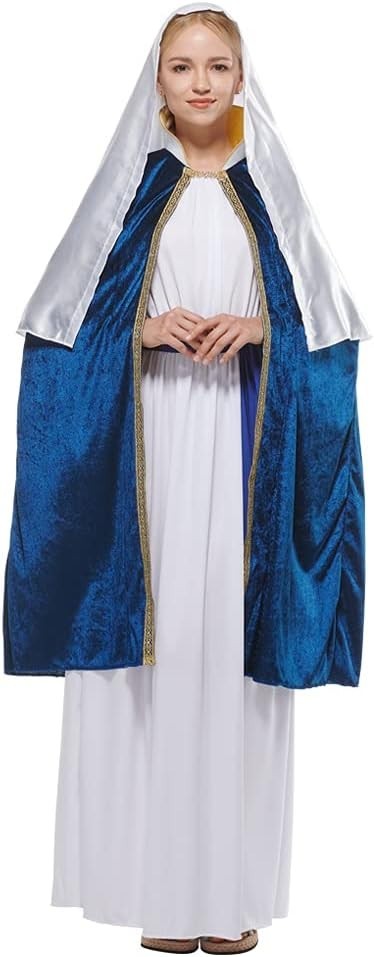 EraSpooky Womens Virgin Mary Nativity Christmas Costume Dress Medium New