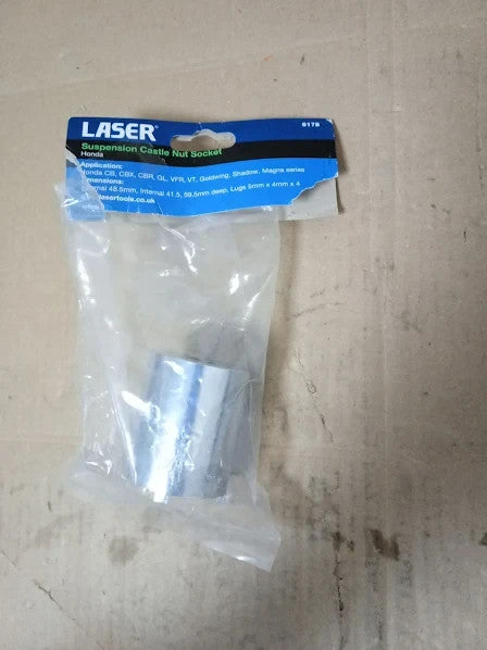Laser 6178 Steering Stem Nut Tool Socket Honda Carbon Steel New