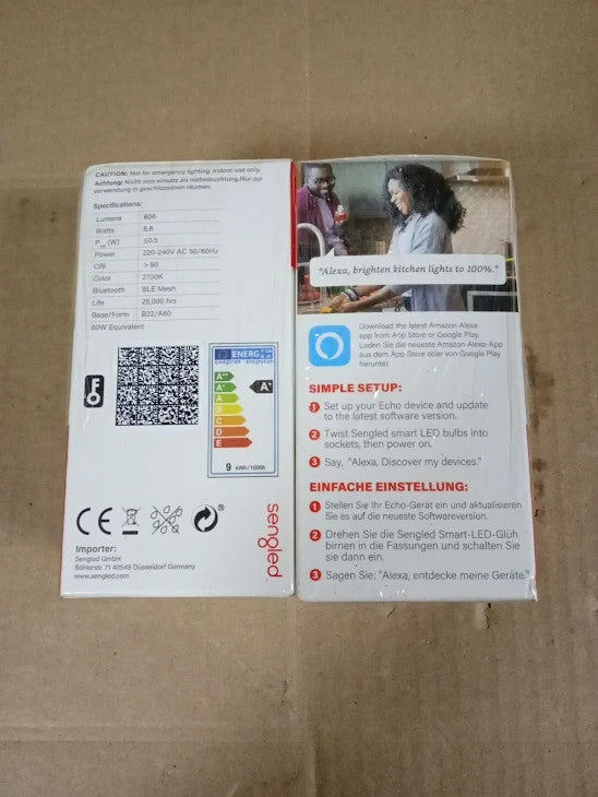 Sengled Smart Alexa Light Bulb B22 Bayonet Dimmable Bluetooth Energy Saving  New