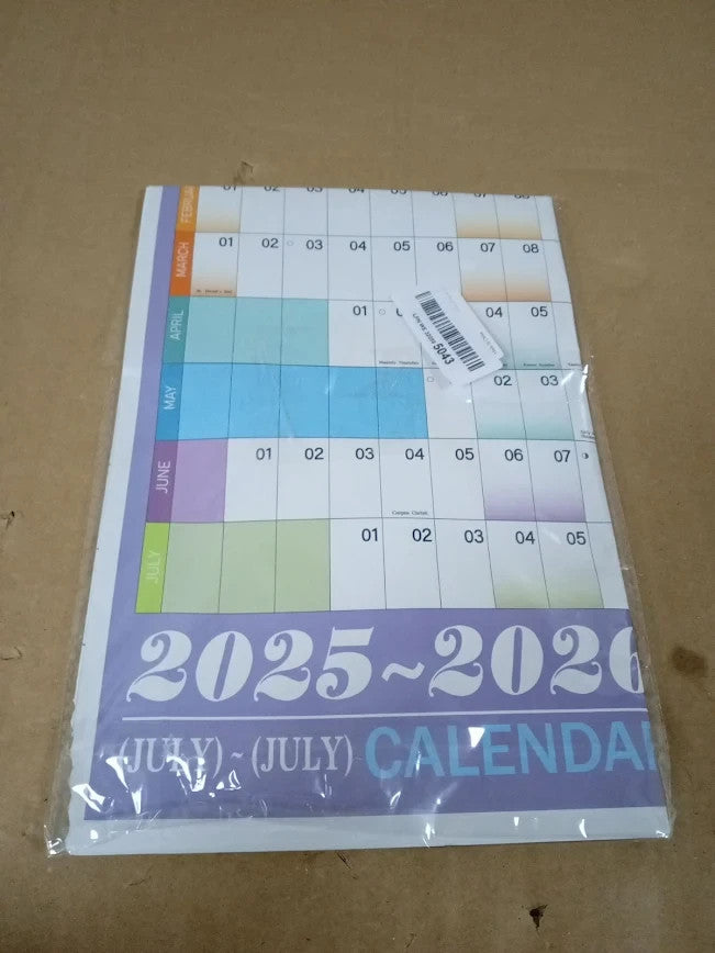 Suloli Wall Planner 2025 2026 A1 Mid Year Calendar July To July 85X58cm