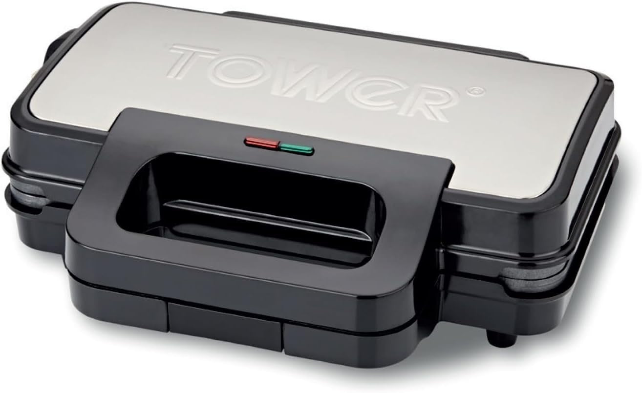 Tower Deep Filled Sandwich Maker With Non Stick Coated Plate Automatic 900w New
