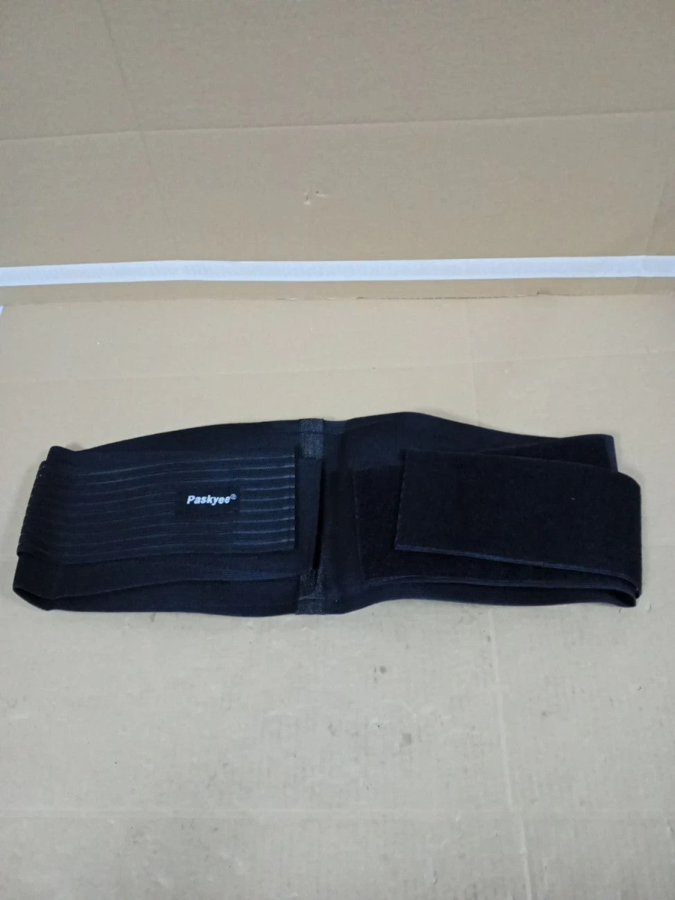 Paskyee Lower Back 6 Stays Back Brace Lumbar Support Belt Large Black New