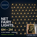 Net Lights Outdoor Indoor 6x2m Large Mesh Fairy Lights Plug In Waterproof