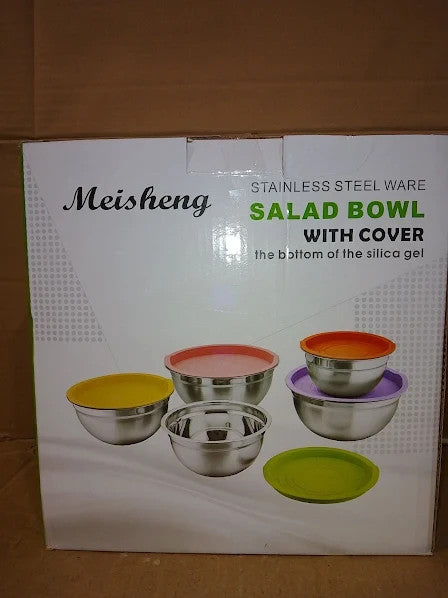 Mixing Dveda 5pcs Stainless Steel Mixing Bowls 6pcs Spoons 1pc Egg Whisk Set New