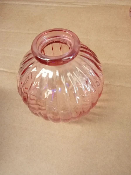 Sass Belle Pink Bud Set 3 Glass Vases Table Decoration 11.2x23.1x8.2cm New