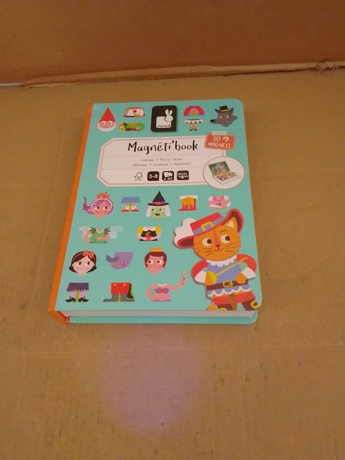 Janod Magnetic Book Story Book Magnetic Educational Set Encourages Motor 3+