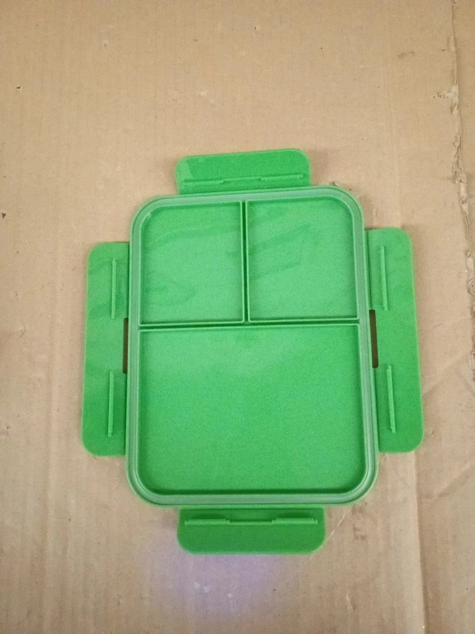 HOX Minecraft Creeper 3 Compartment Bento Lunch Box Kids Lunchbox Airtight