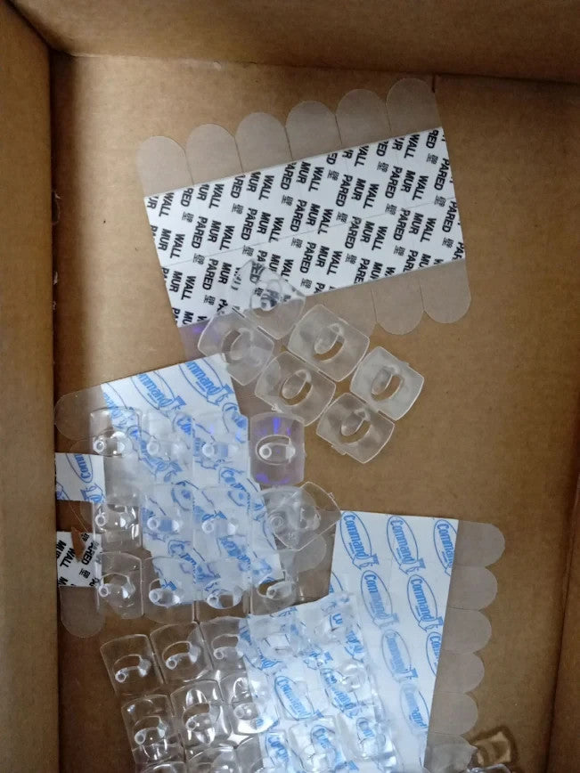 Command Clear Decorating Clips Value Pack Transparent Small Adhesive Strip New