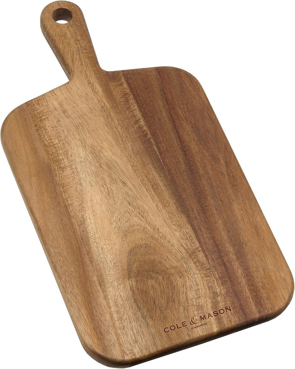 Cole Mason Barkway Small Chopping Board Handle Acacia Wood Double Sided New