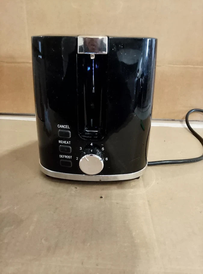 Salter Deco 2 Slice Toaster 7 Browning Levels 900W Black Wide Slots Black