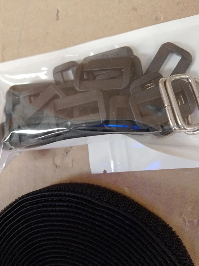 Redamancy 5mx2cm Reusable Cable Ties Buckles Black Straps Free Cut Length New