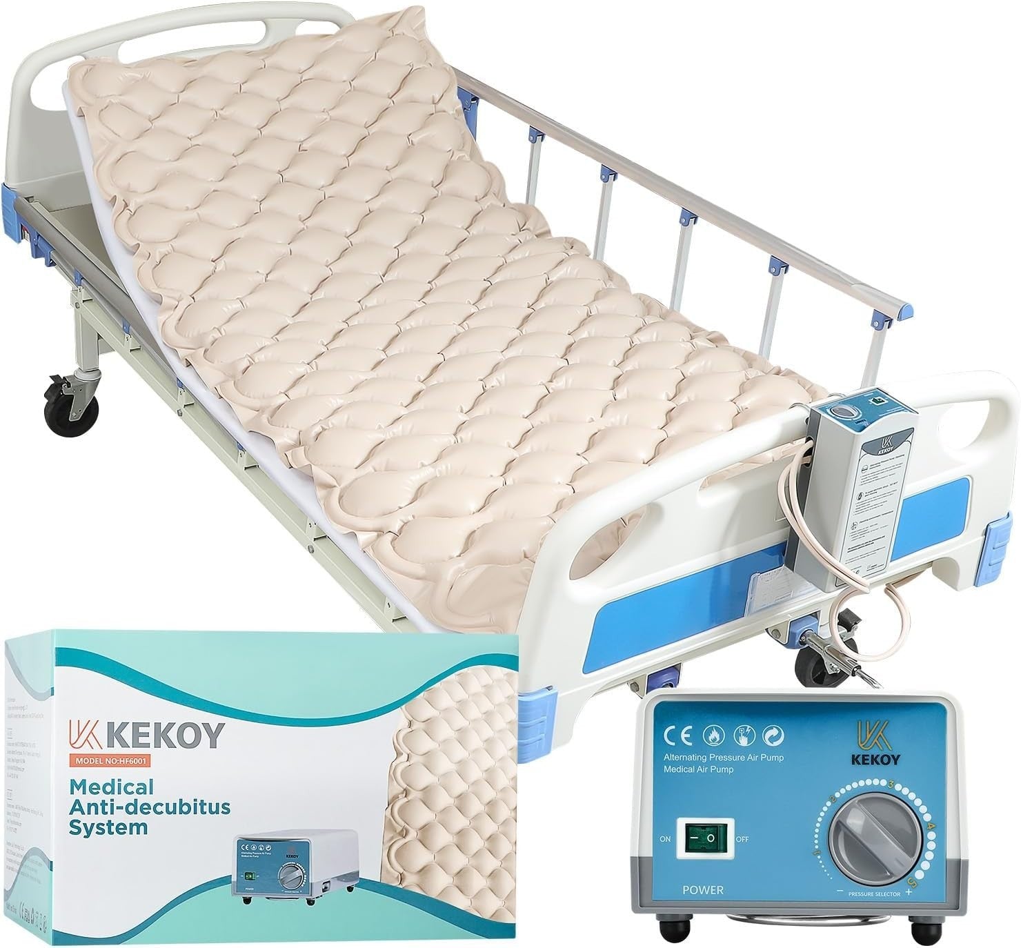 Kekoy Alternating Pressure Mattress Bed Sore Prevention Improved 190x89cm New