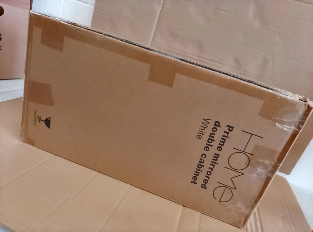 Argos Home Prime 2 Door Mirrored Cabinet White 50x60x14cm New