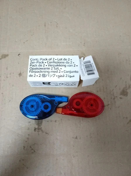 Amazon Basics Correction Tape Pack Of 2 Roller Pen Mouse Style Instant New