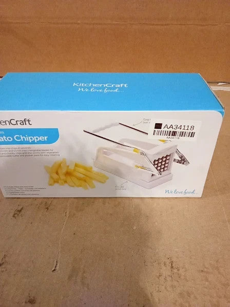 Kitchencraft Potato Chipper Professional Cutter Plastic Stainless 23.5x10.5x12cm