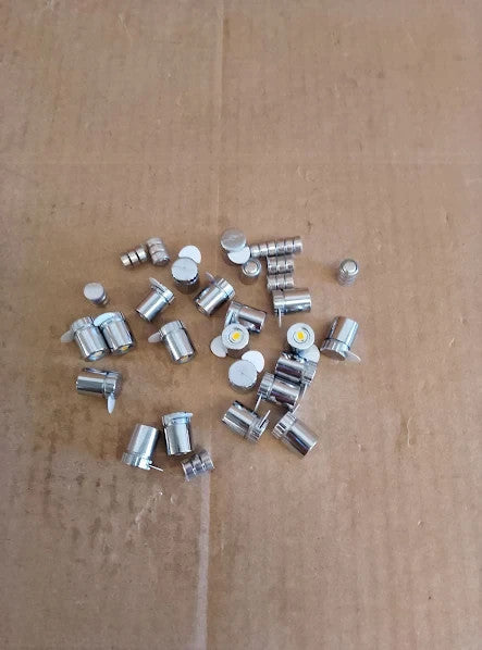 20pcs Miniature LED Lights Mini Warm White Micro LED Lights 10 Extra Batt New