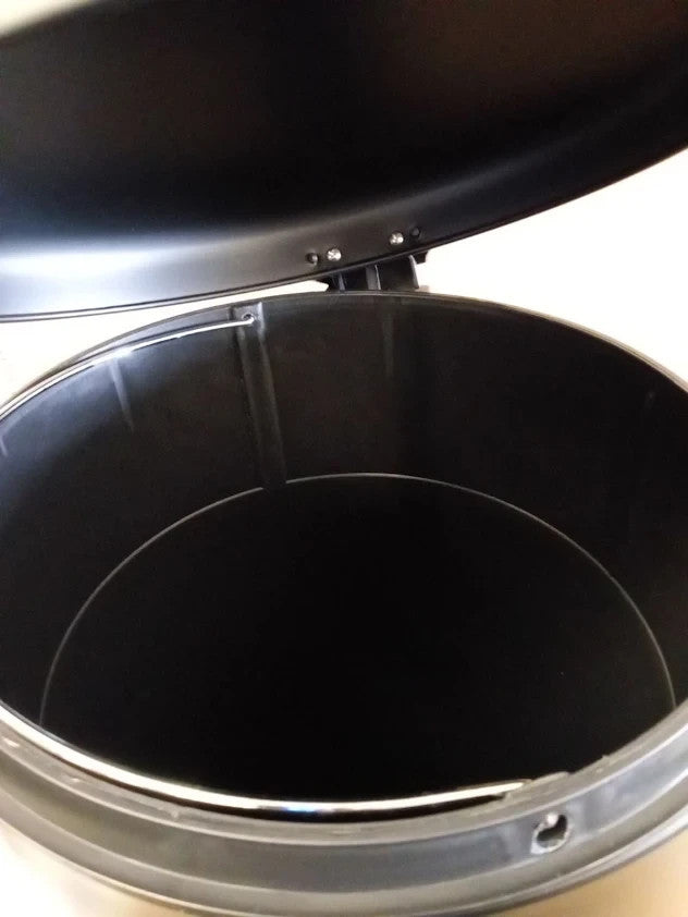 Hab 30L Domed Pedal Pin Made From Steel Inner Bin Black 67x29x29cm