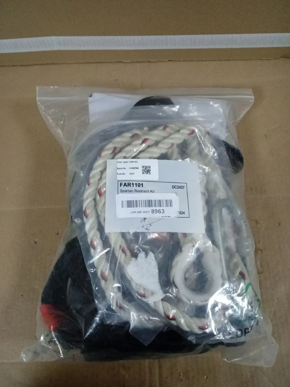 JSP SPARTAN Restraint Kit Black One Size Height Safety Harness & Lanyard New