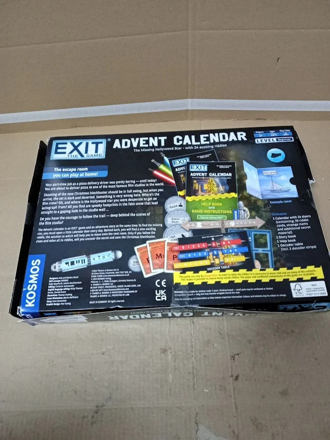Thames & Kosmos EXIT Advent Calendar The Missing Hollywood Star Escape Room New