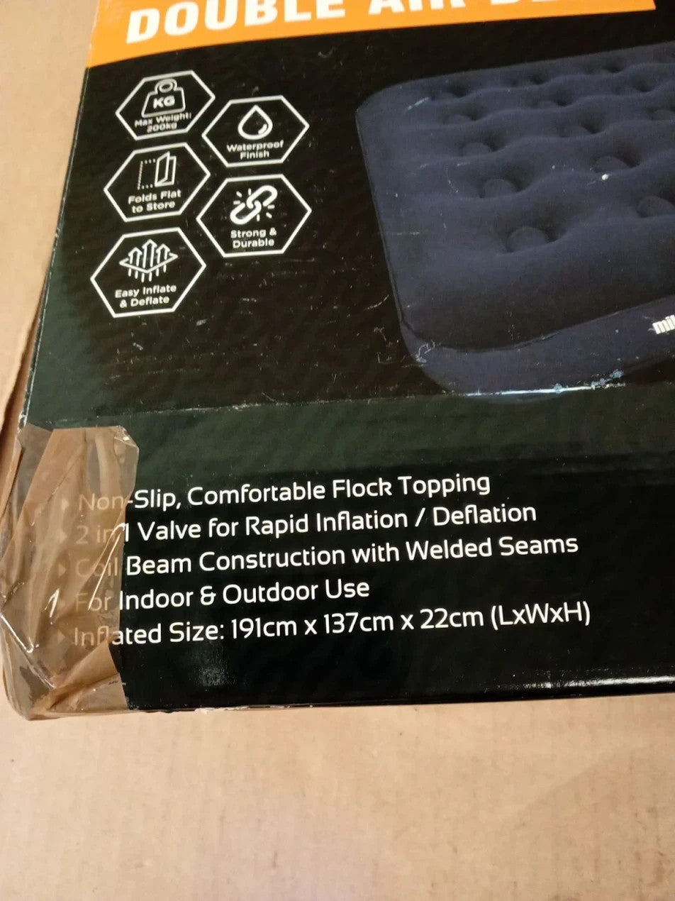 Milestone Camping Flocked Airbed Easy Inflate & Deflate Weatherproof Gatherings