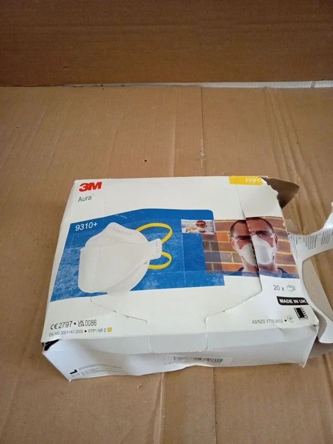 3M Aura Particulate Respirator FFP1 Unvalved 9310+ Mask White One Size New