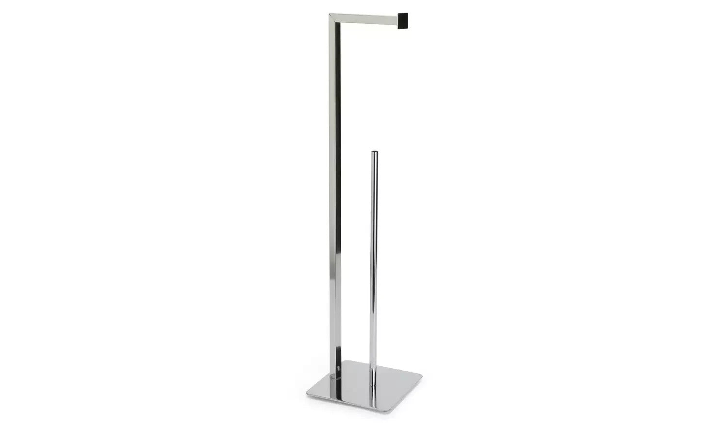 Argos Home Freestanding Toilet Roll Holder Chrome Bathroom Storage Stand New